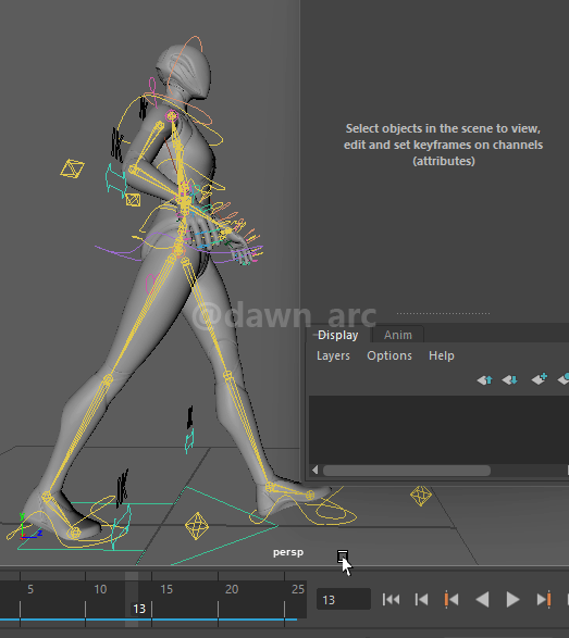 [Maya]Keyframe 02 - Walk Cycle